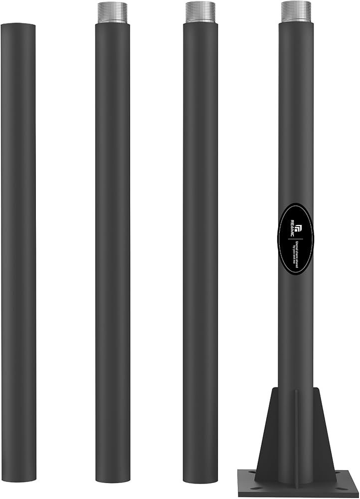 10ft Sun Shade Sail Poles – Heavy Duty Steel Metal Outdoor Post Kit for…