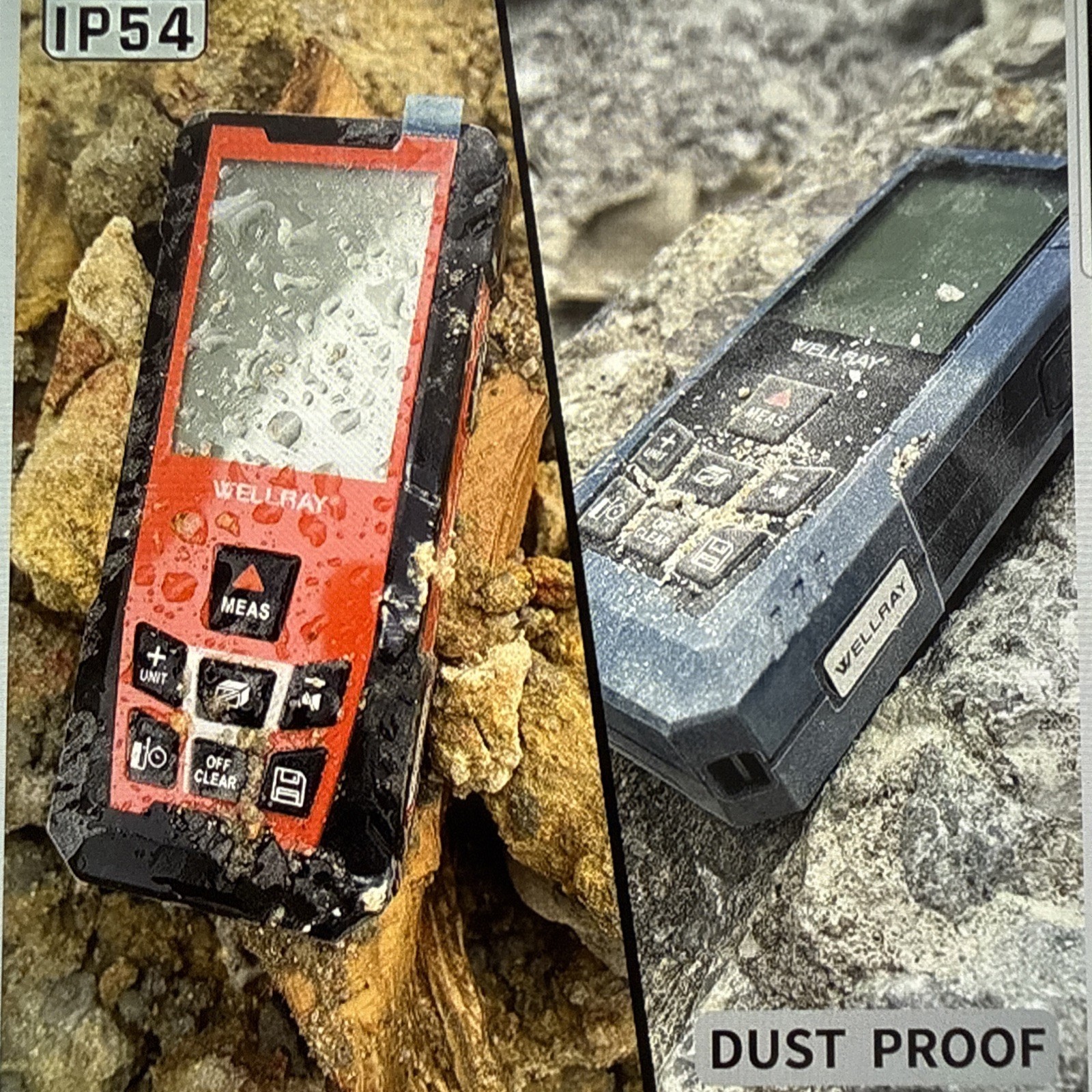 Wellray 492Ft/150M Handheld Laser Range Finder Distance Measure Meter