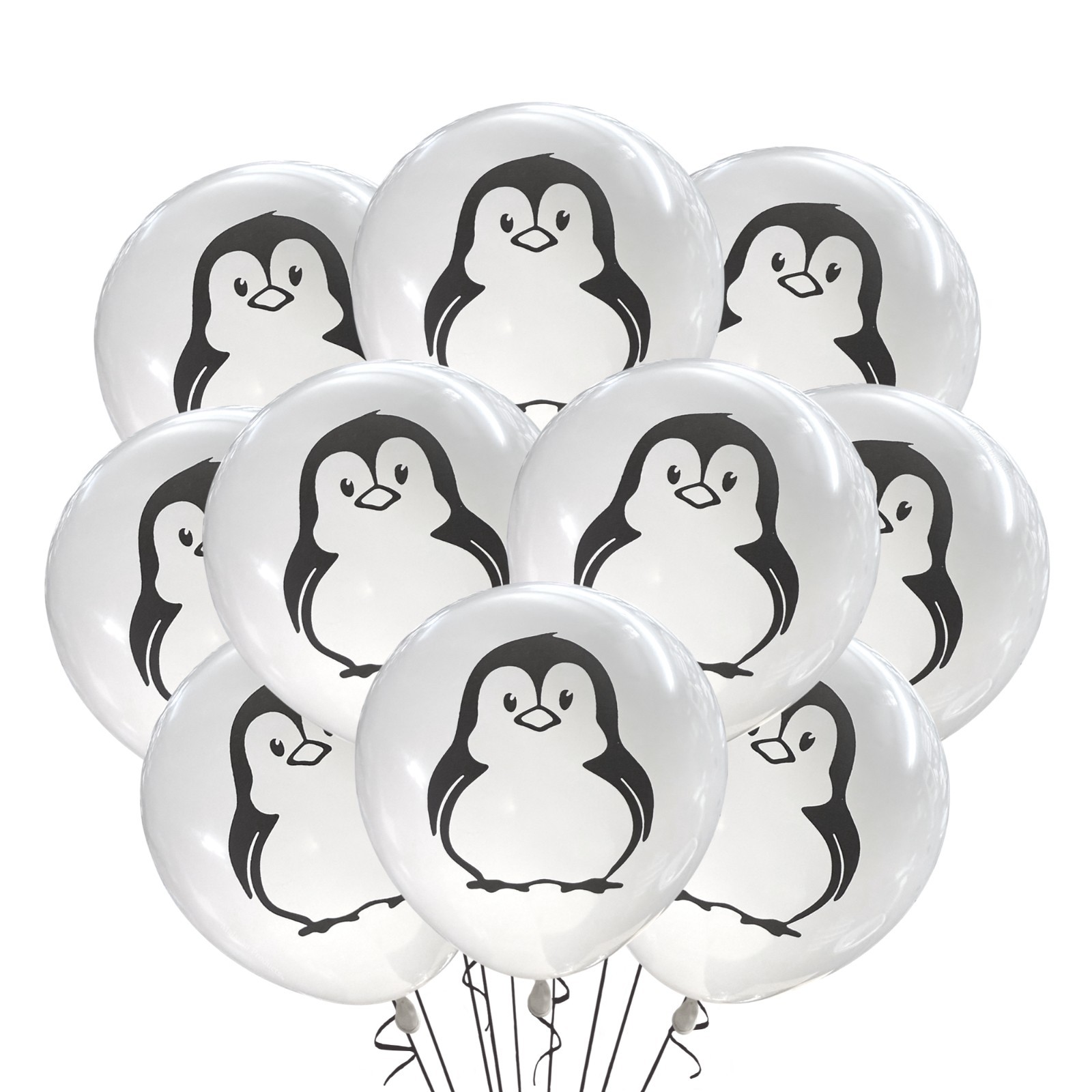 12ct Penguin Balloon Birthday Party Supply Decorations Kids Event Cute