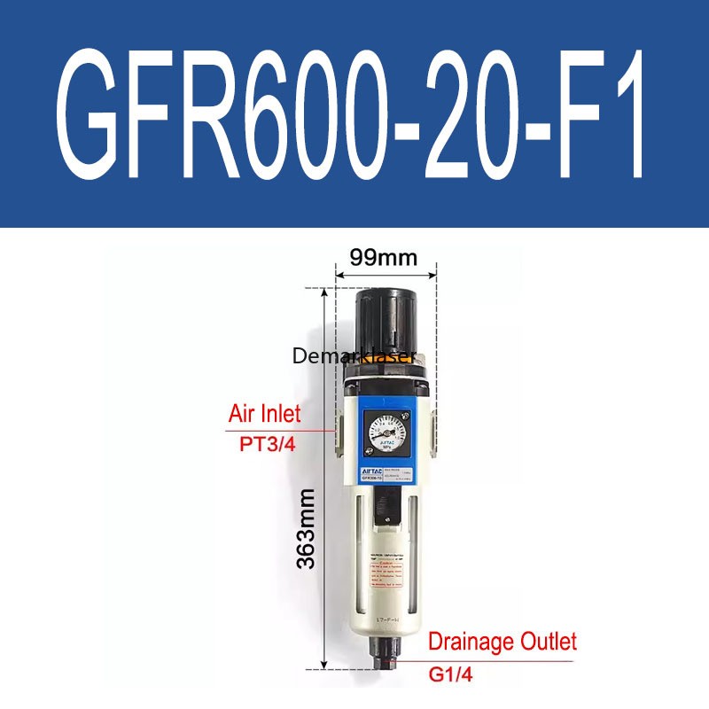 AirTAC Air Source Processor Air Pressure Regulating Filter GFR200/300/400/600