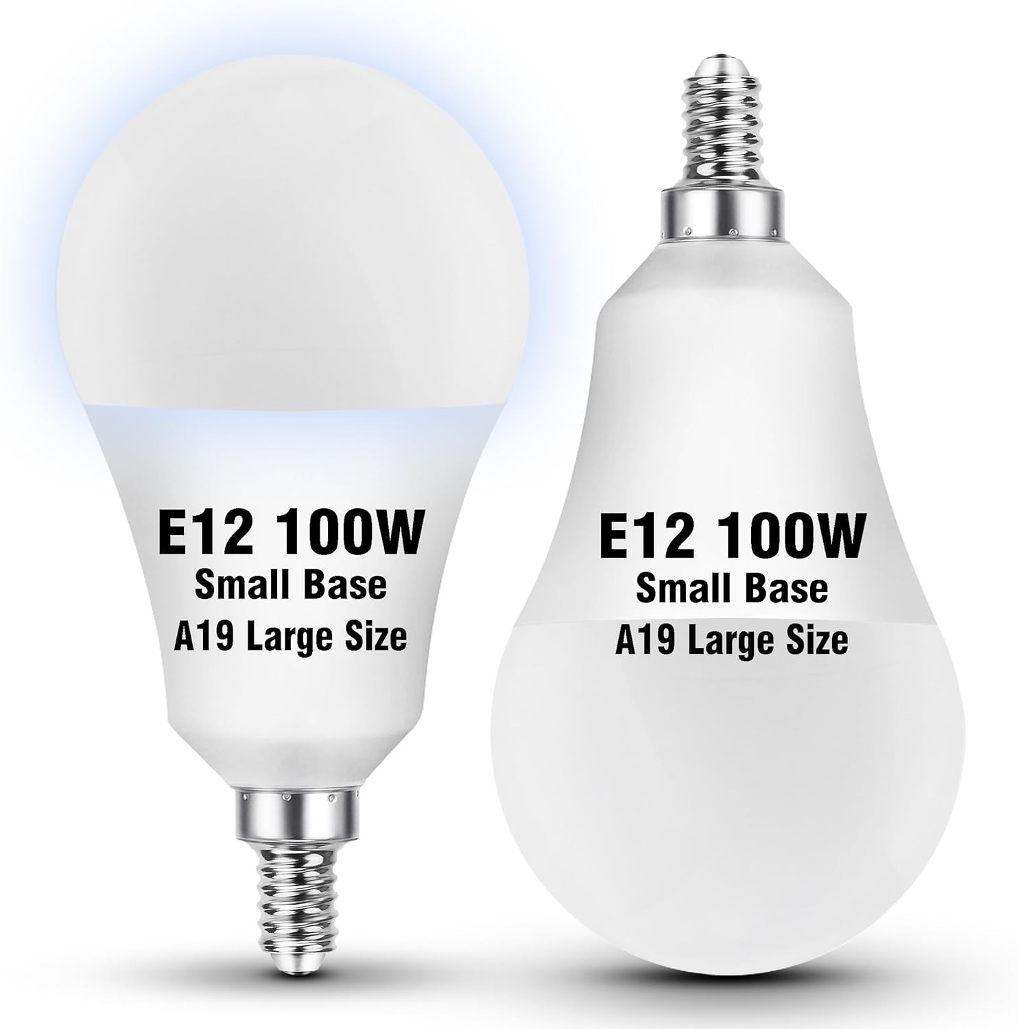 E12 LED Ceiling Fan Light Bulbs 100 Watt Equivalent, Daylight White 5000K 9W 100