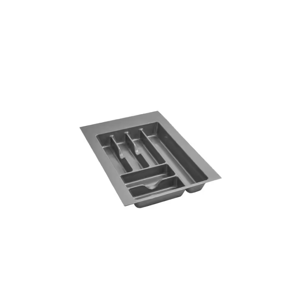 2.375 In. H X 14.25 In. W X 21.25 In. D Medium Glossy Silver Cutlery Tray Drawer