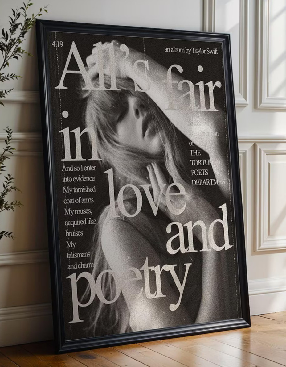 Designer Wall Art Love And Poetry Print 24×36 Unframed