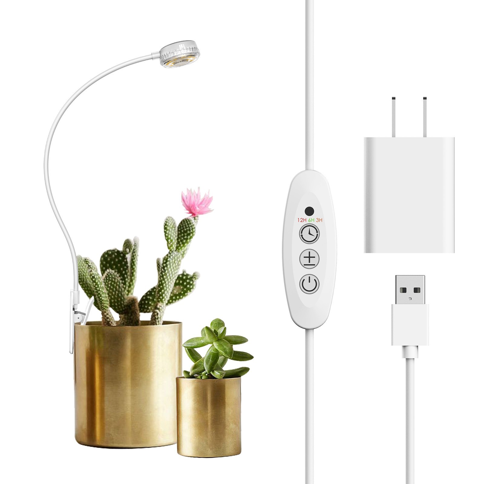 SANSI LED Grow Lights for Indoor Small Plants Pot Clip Plant Light 5V 2-Pack