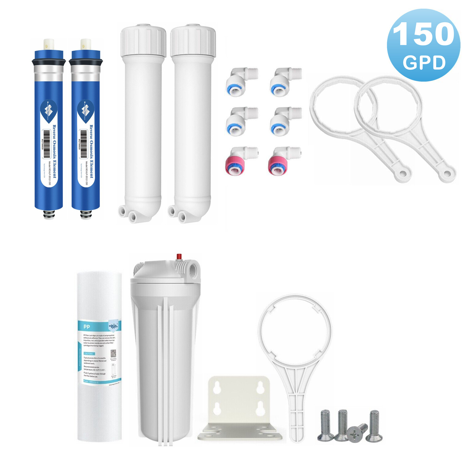 150 GPD RO Membrane Maple Syrup Reverse Osmosis Filtration System Cartridges Set