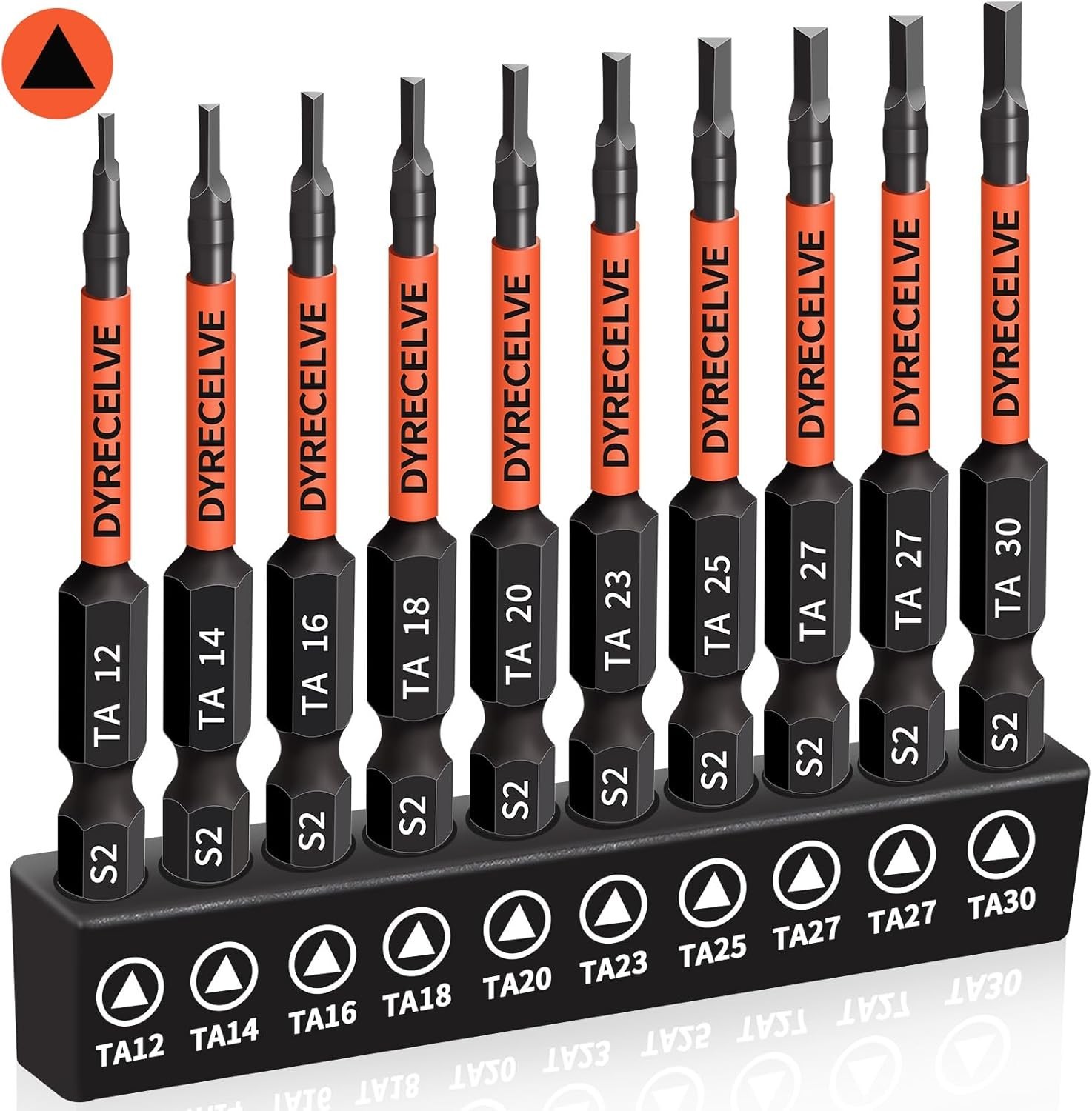 10-Pack Triangle Screwdriver Set – Premium S2 Steel Triangle Bit Set (2.56″ Long