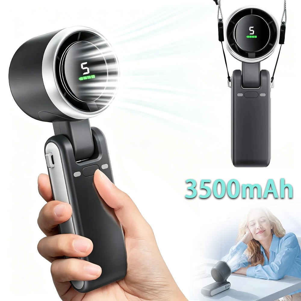Mini Portable Handheld Turbo Fan USB Rechargeable Cooling Fan Up to 10 Hours US