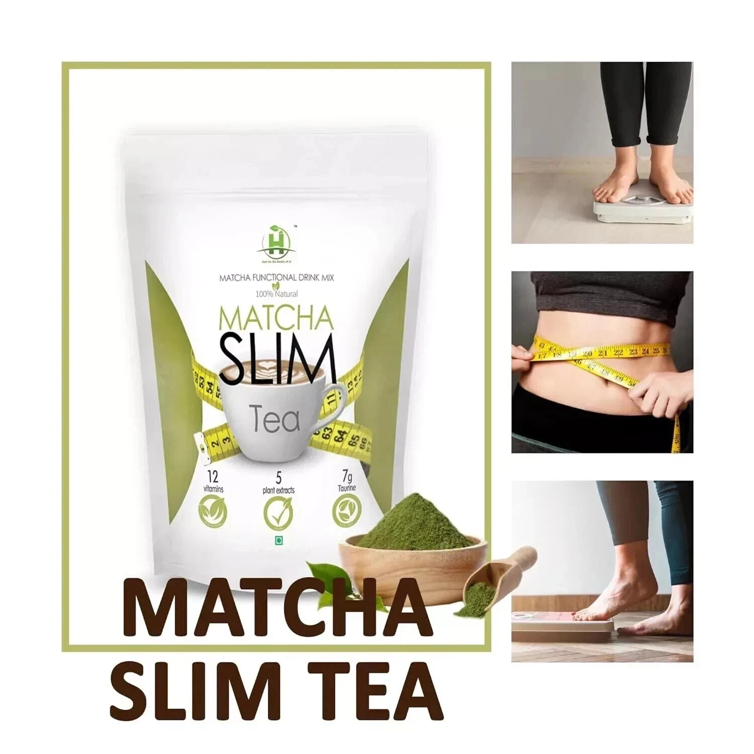 Matcha Slim Green Tea Organic Matcha Pure Green Tea Powder – 100 gm / 3.52 oz