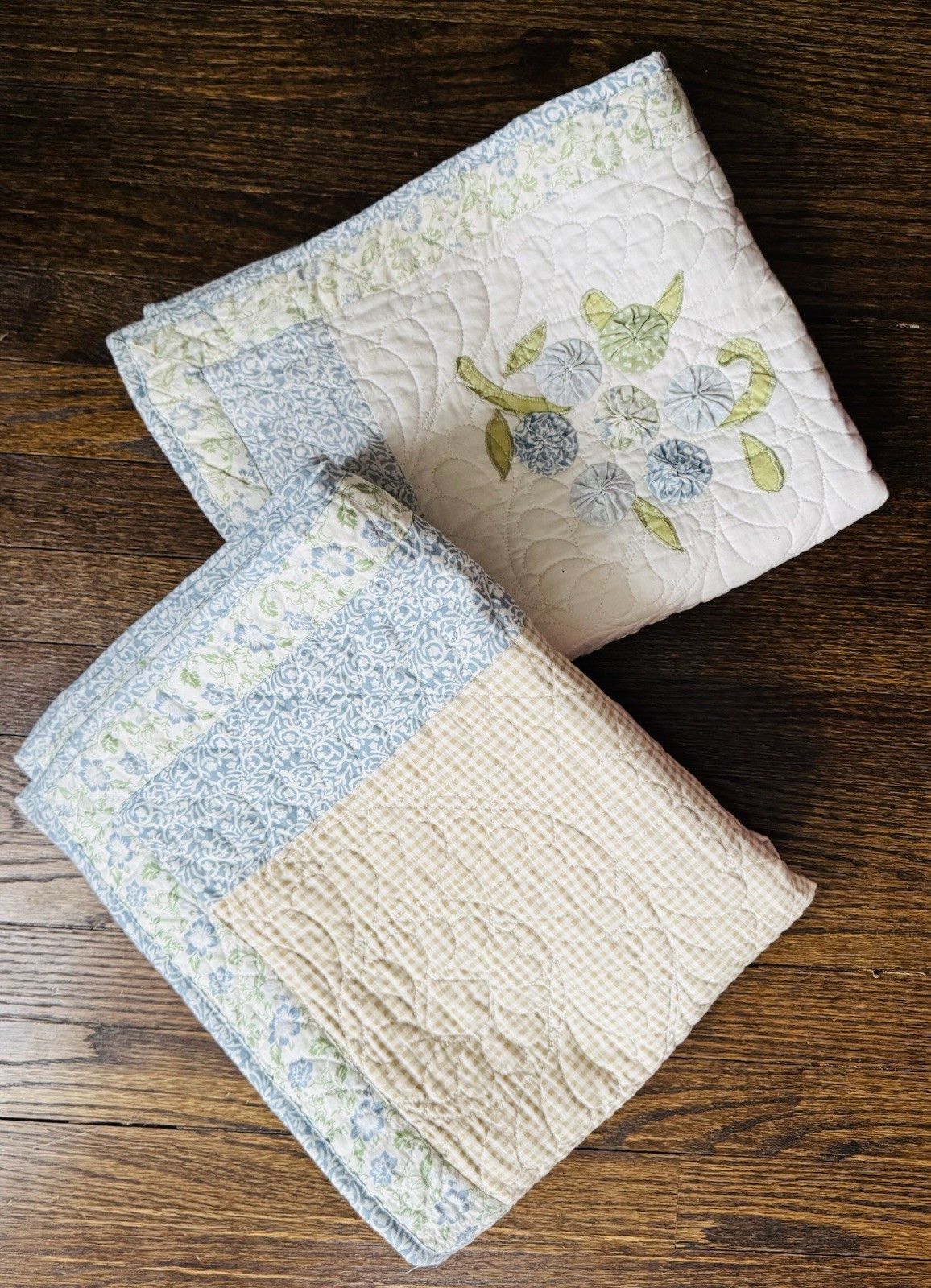 Martha Stewart Collection Farmstead Floral Patchwork Quilted 2 Standard Shams