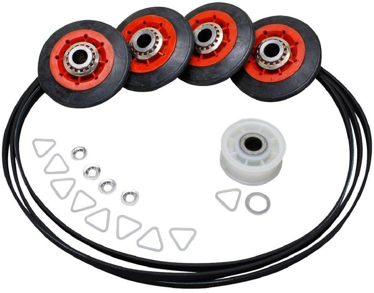 4392067 PS373088 Dryer Kit w/ 4 Rollers Pulley & 93.5″ Belt (661570) Quality