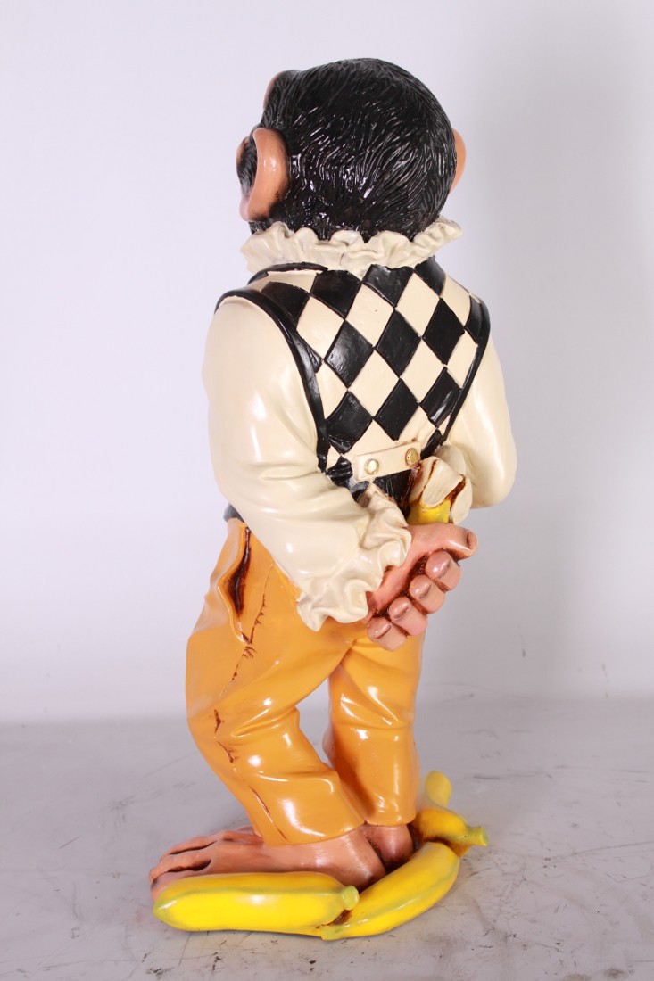 Small Monkey Chimp Butler Restaurant Theme Display Cartoon Resin Prop Statue