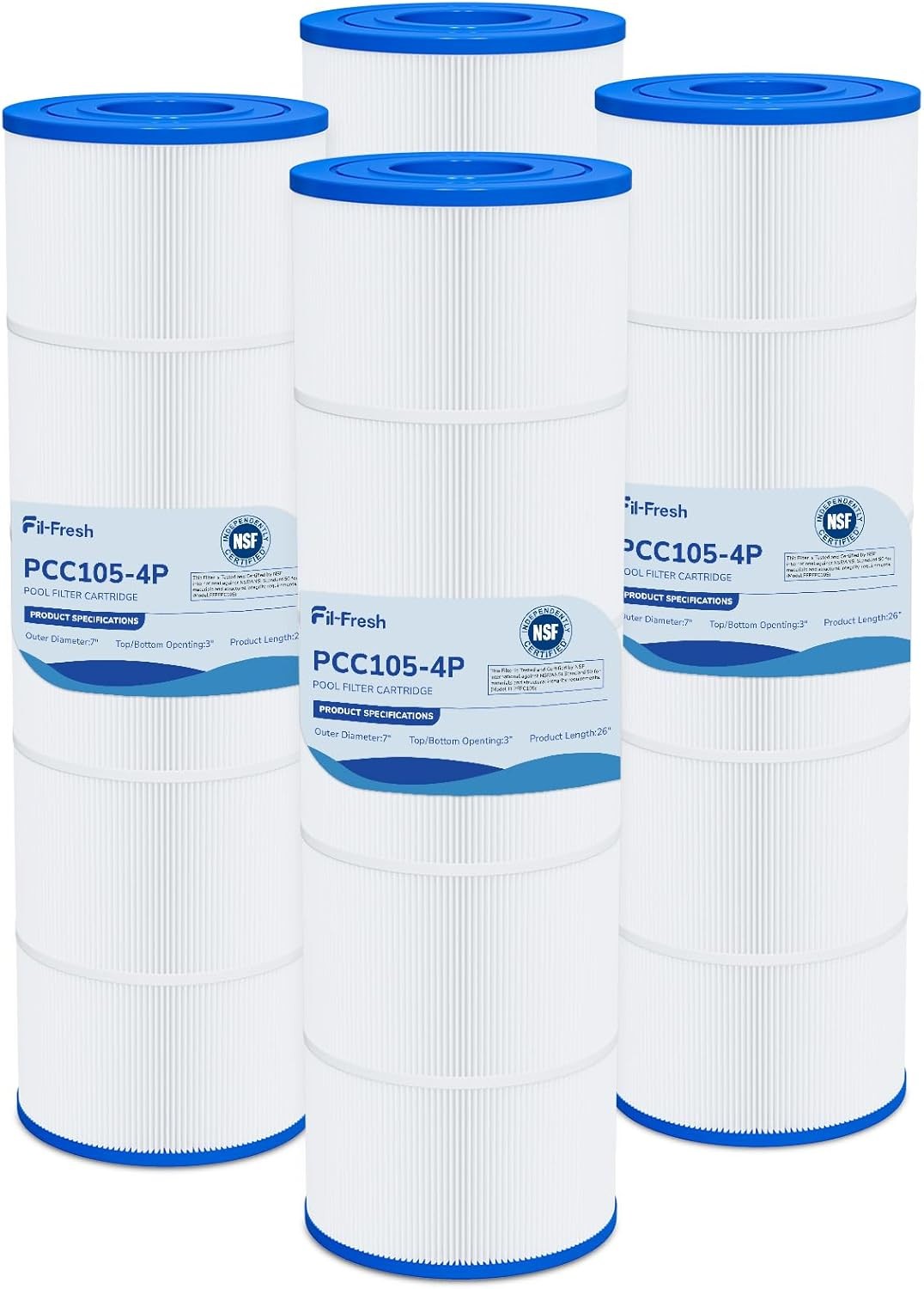 Fil-fresh 4-Pack CCP420 Pool Filter for Pentair Clean & Clear Plus 420 C-7471