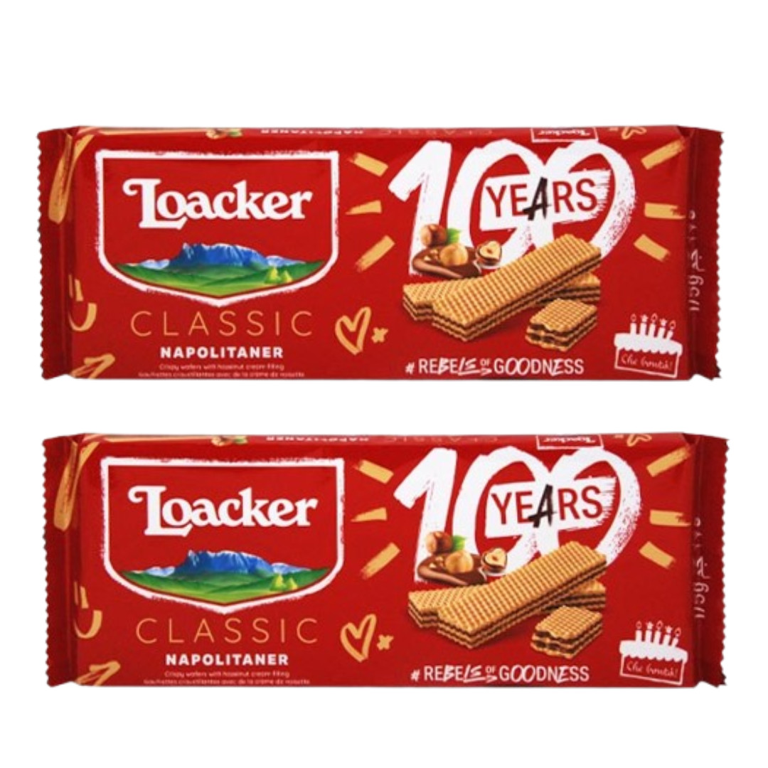 Loacker Classic Napolitaner Hazelnut Wafers 175g / 6.20oz Each (Pack Of 4)