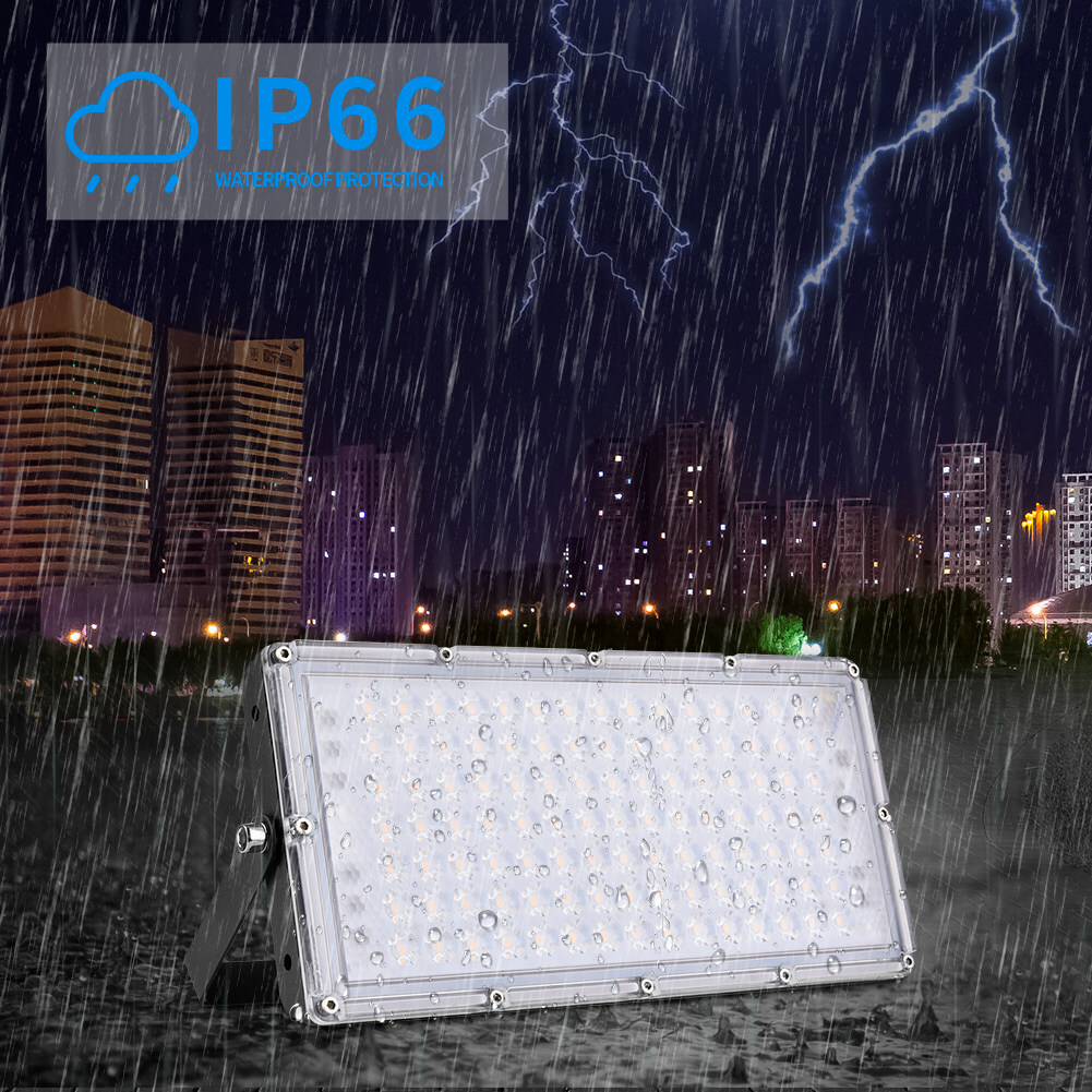 100W LED Flood Light Ouoor Spotlight Stadium Garden Yard Lamp Warm White