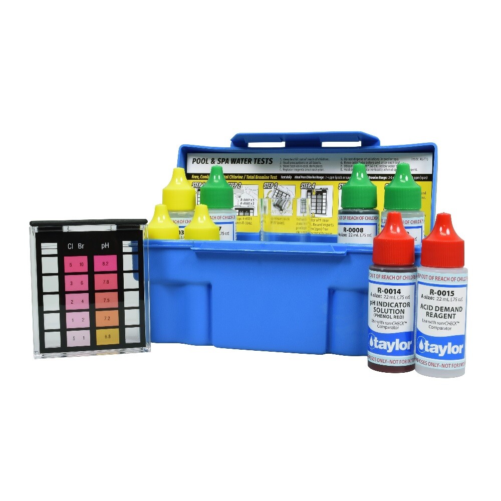 Taylor K-1004 Trouble Shooter DPD Chlorine/Bromine/pH Pool Test Kit w/ Reagents