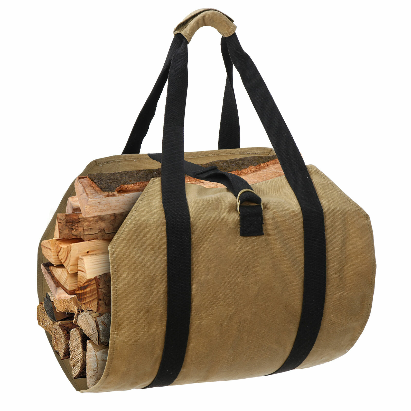 Firewood Log Carrier Bag Waterproof Canvas Log Carrier Log Tote Bags Camping