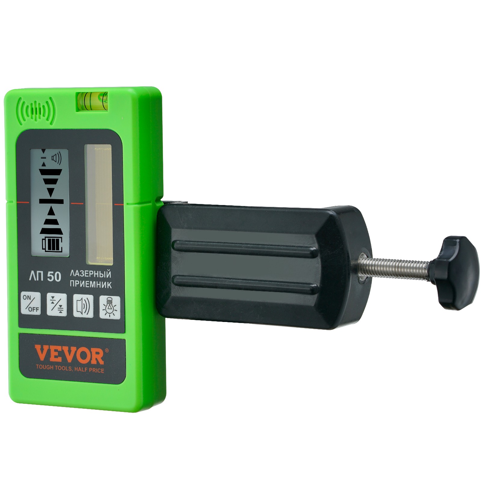 Laser Receiver Detector with Clamp 197ft Range Compatible with Green & Red Beam