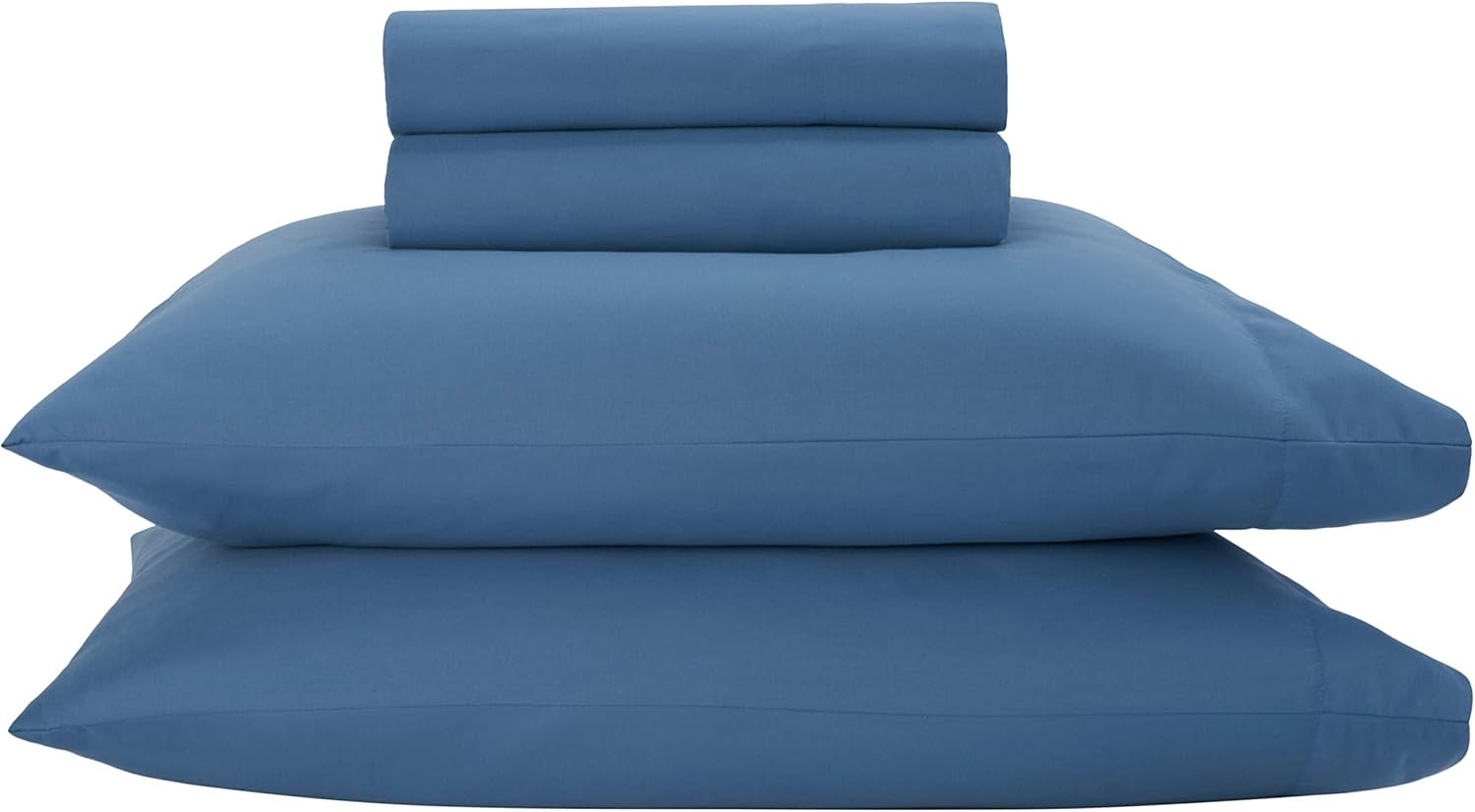 Home Dreamscape Solid Blue Queen 4-Piece Bedding Sheet Set