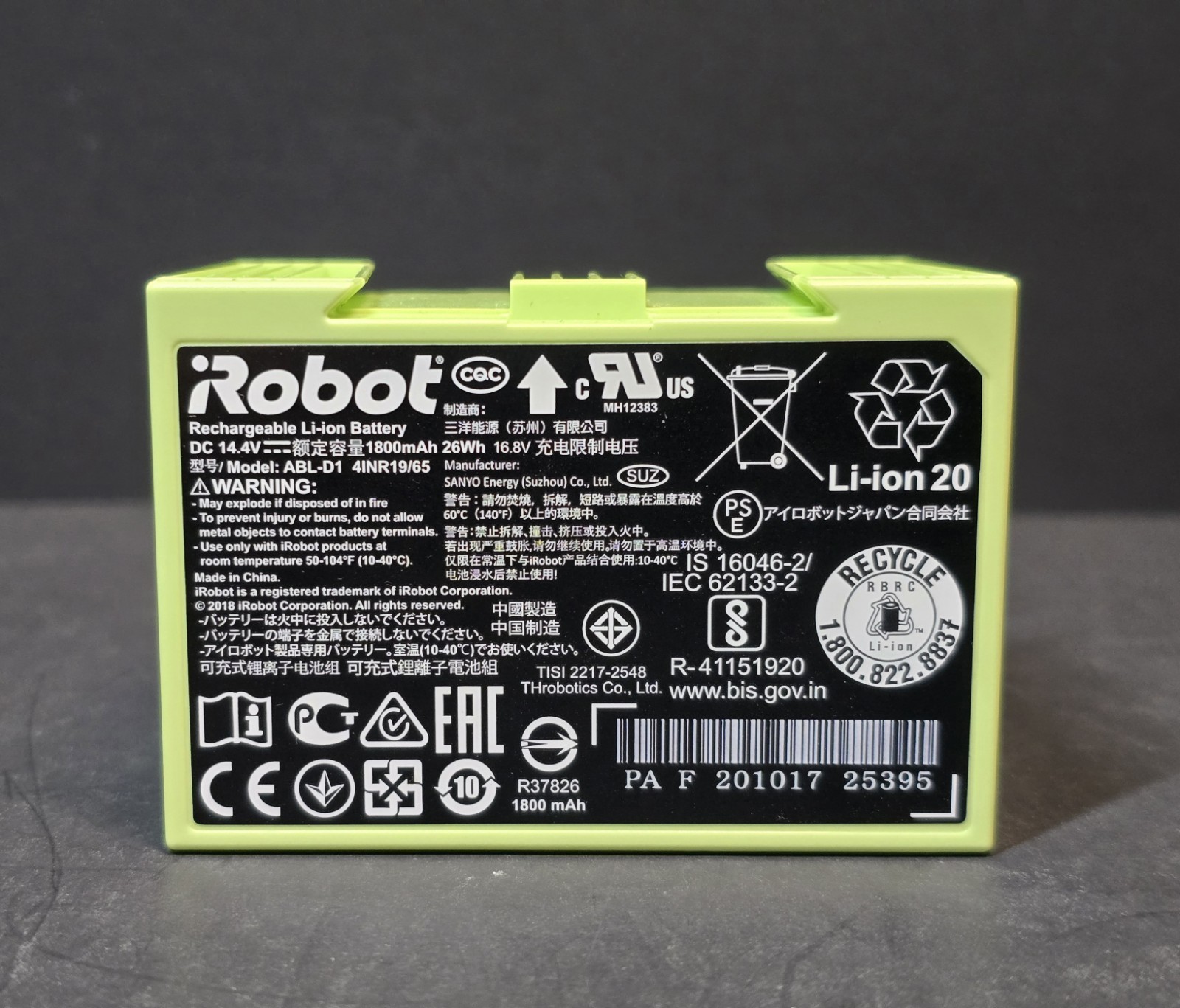 Genuine OEM i7 Replacement Battery For iRobot Roomba e5 e6 i3 i4 i6 i7+ ABL-D1