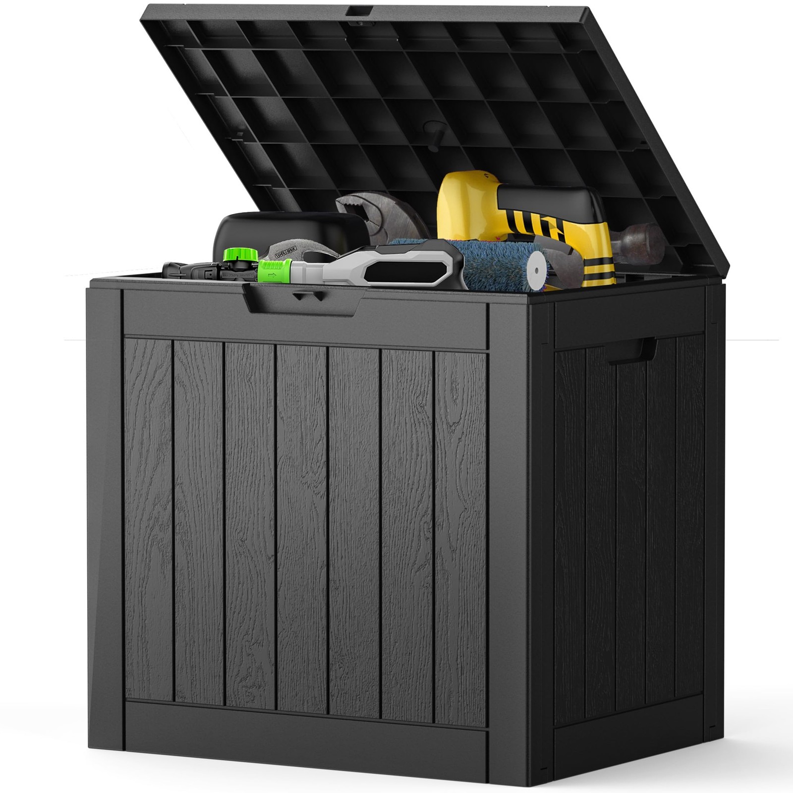 31 Gallon Waterproof Outdoor Storage Box for Garden, Pool, and Patio Use