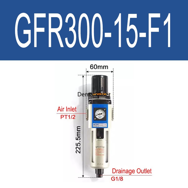 AirTAC Air Source Processor Air Pressure Regulating Filter GFR200/300/400/600