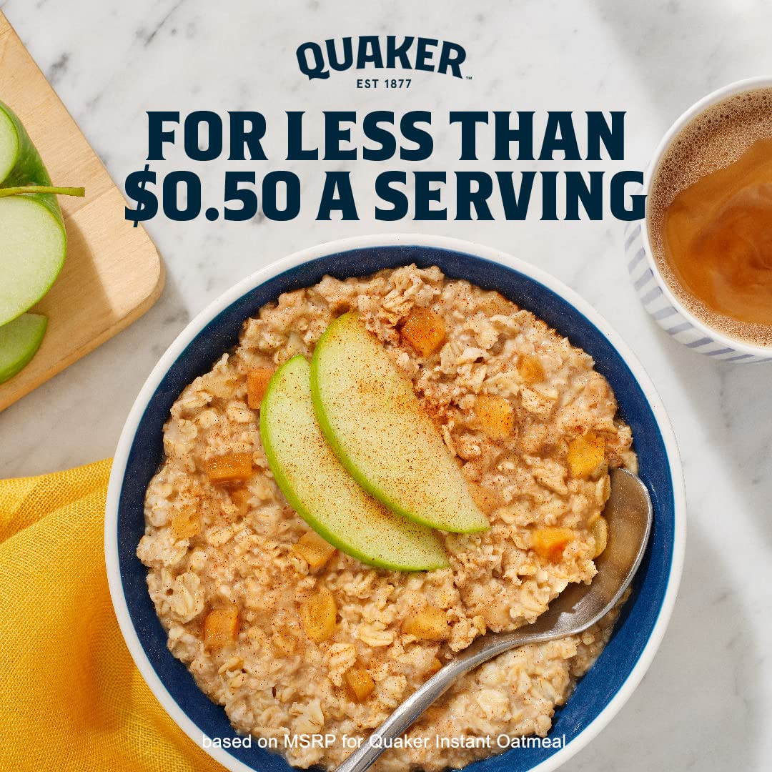 Quaker Instant Oatmeal, Maple & Brown Sugar, Individual Packets, 1.51 Ounce USA