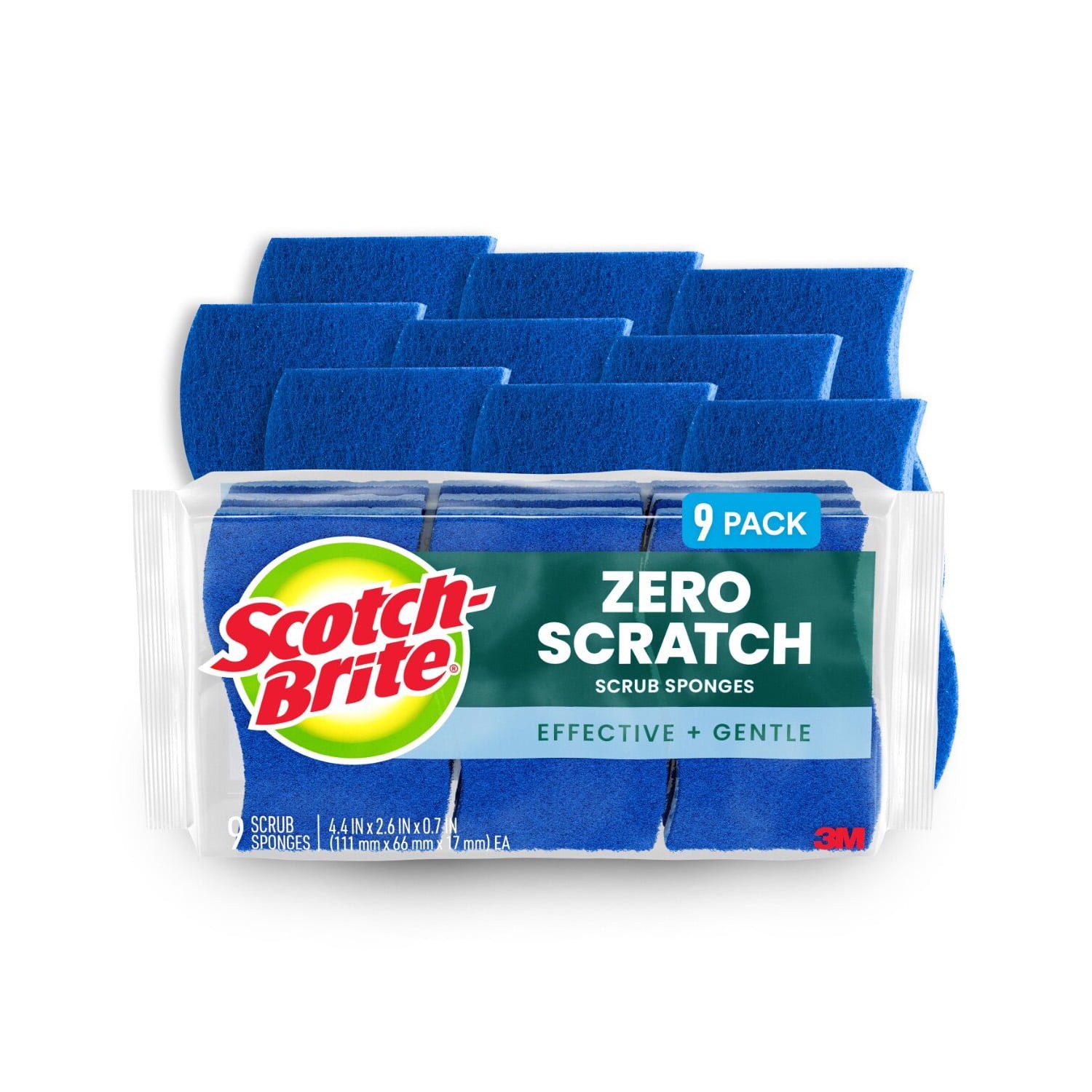 9 Pack Scotch-Brite Non-Scratch Zero Scratch Scrub Sponges