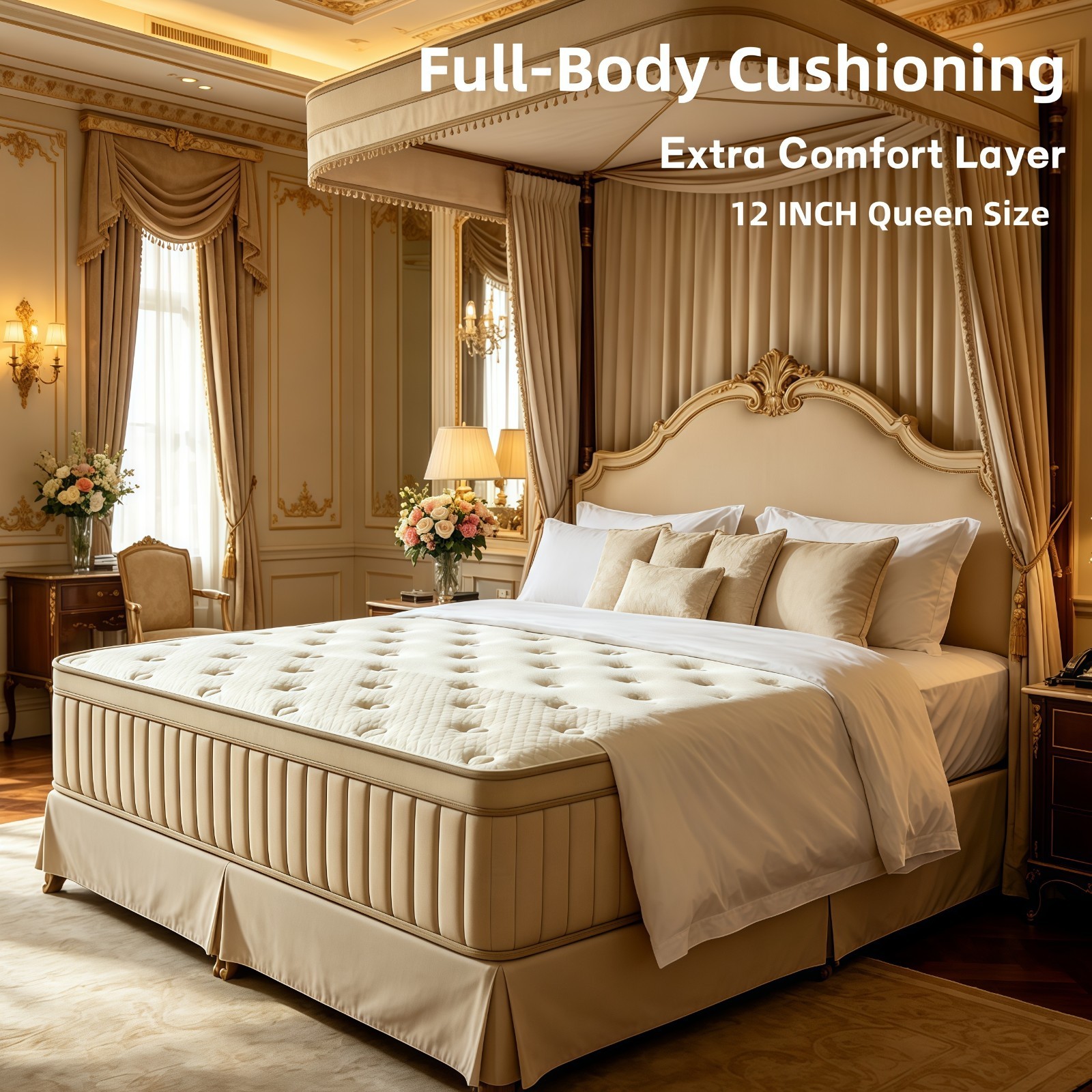 10″ 12″ 14″ Gel Memory FoamMattress Twin Full Queen King Spring Hybrid In a Box