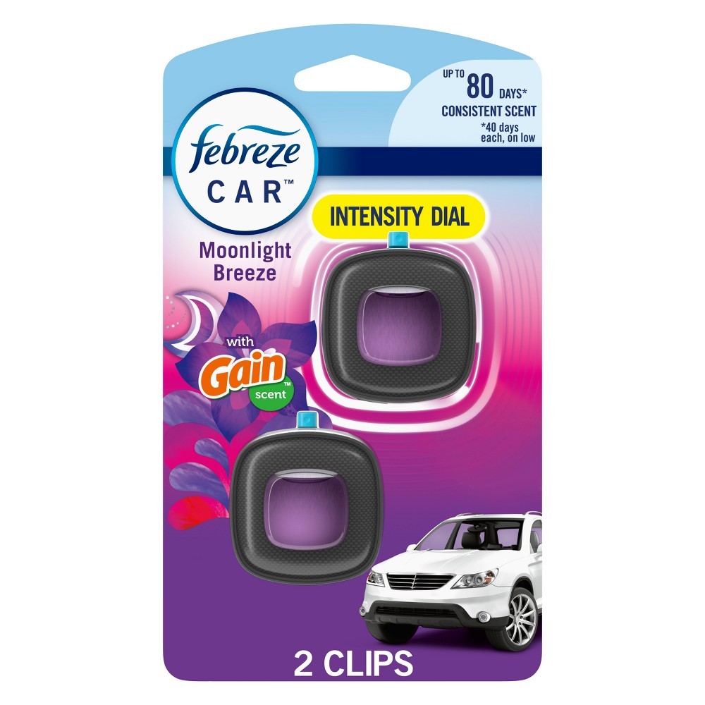 Febreze Car Air Freshener Vent Clip – Gain Moonlight Breeze – 0.13 fl oz