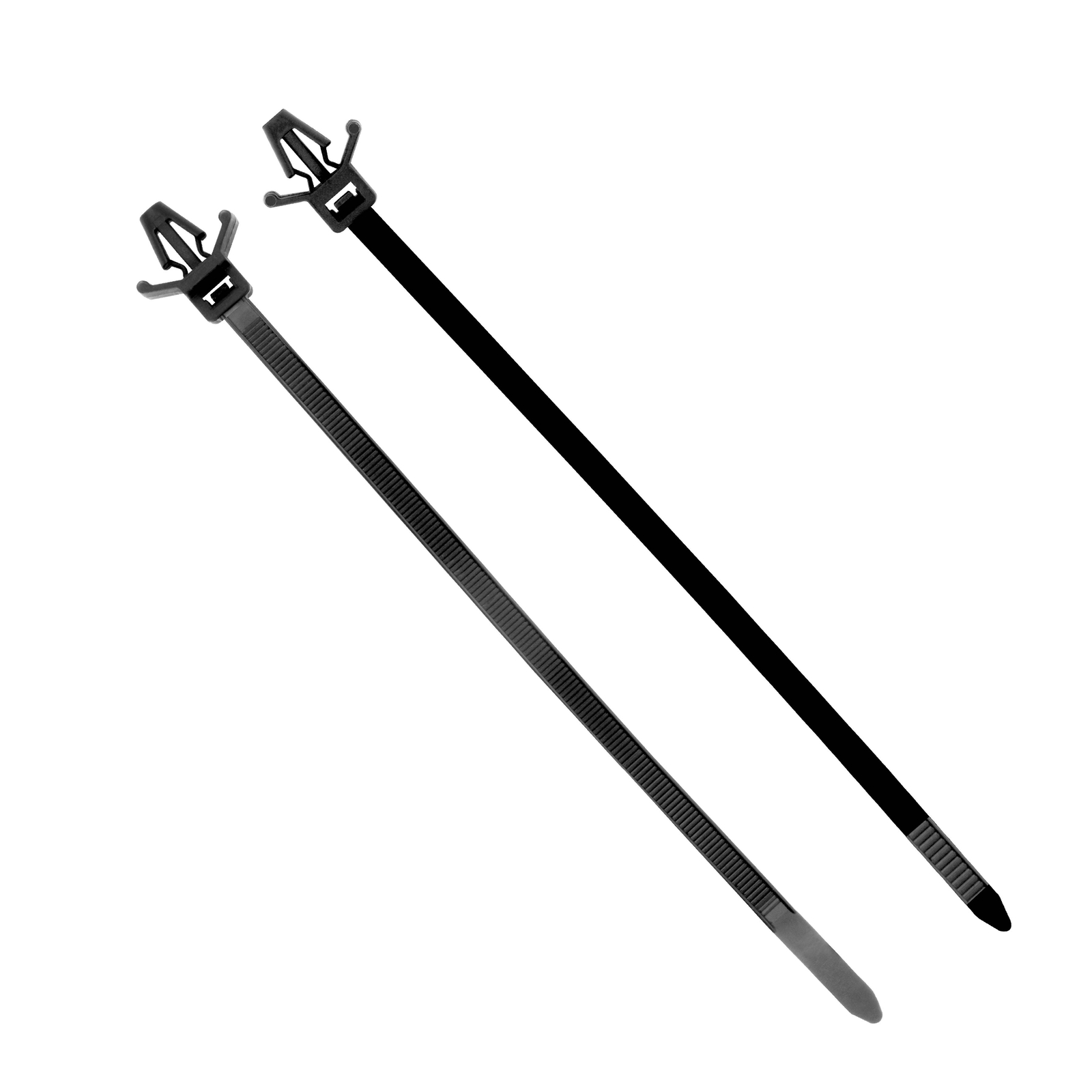 100 UV Nylon Cable Wire Zip Ties Arrow Head Push Mount 50 LBS 7.2″ Inch Black