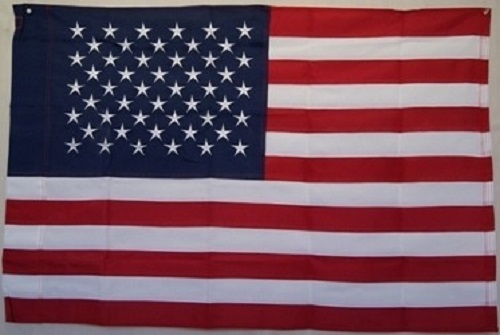 2×3 Embroidered USA American Sewn 100% Cotton flag 2’x3′ banner bunting sleeve
