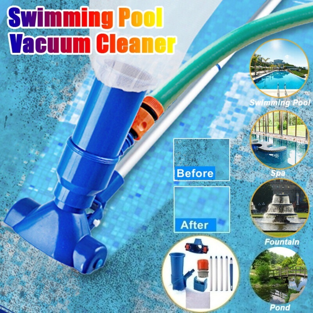Professional Pool Vacuum Head Inground Above Ground Swimming Cleaner w/ Pole