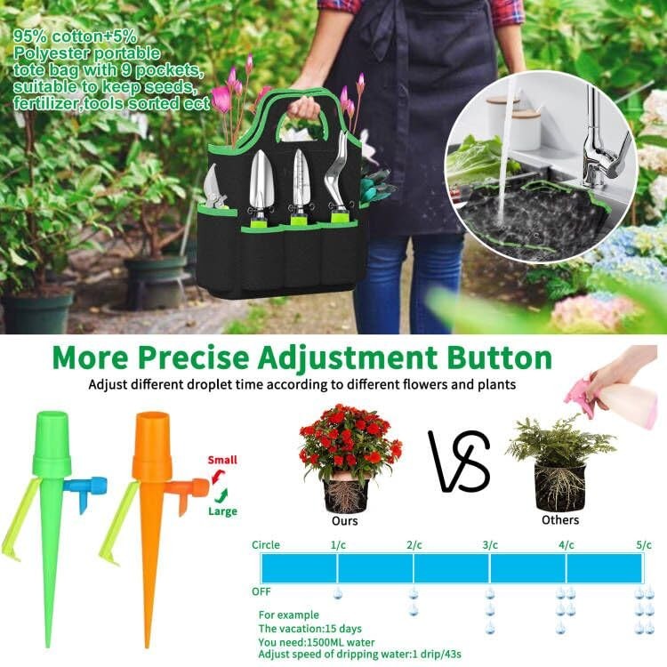 Wepsen 84 Pcs Garden Tools Set10Pcs Succulent Tools Set Included 6Pcs Large