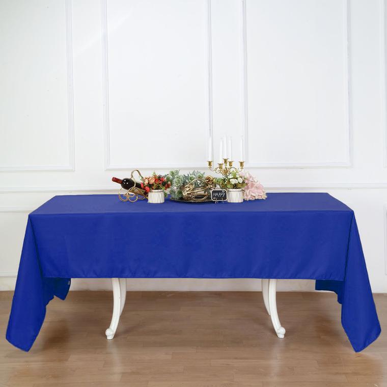 ROYAL BLUE 60×126 RECTANGLE POLYESTER TABLECLOTH Wedding Catering Kitchen Dinner