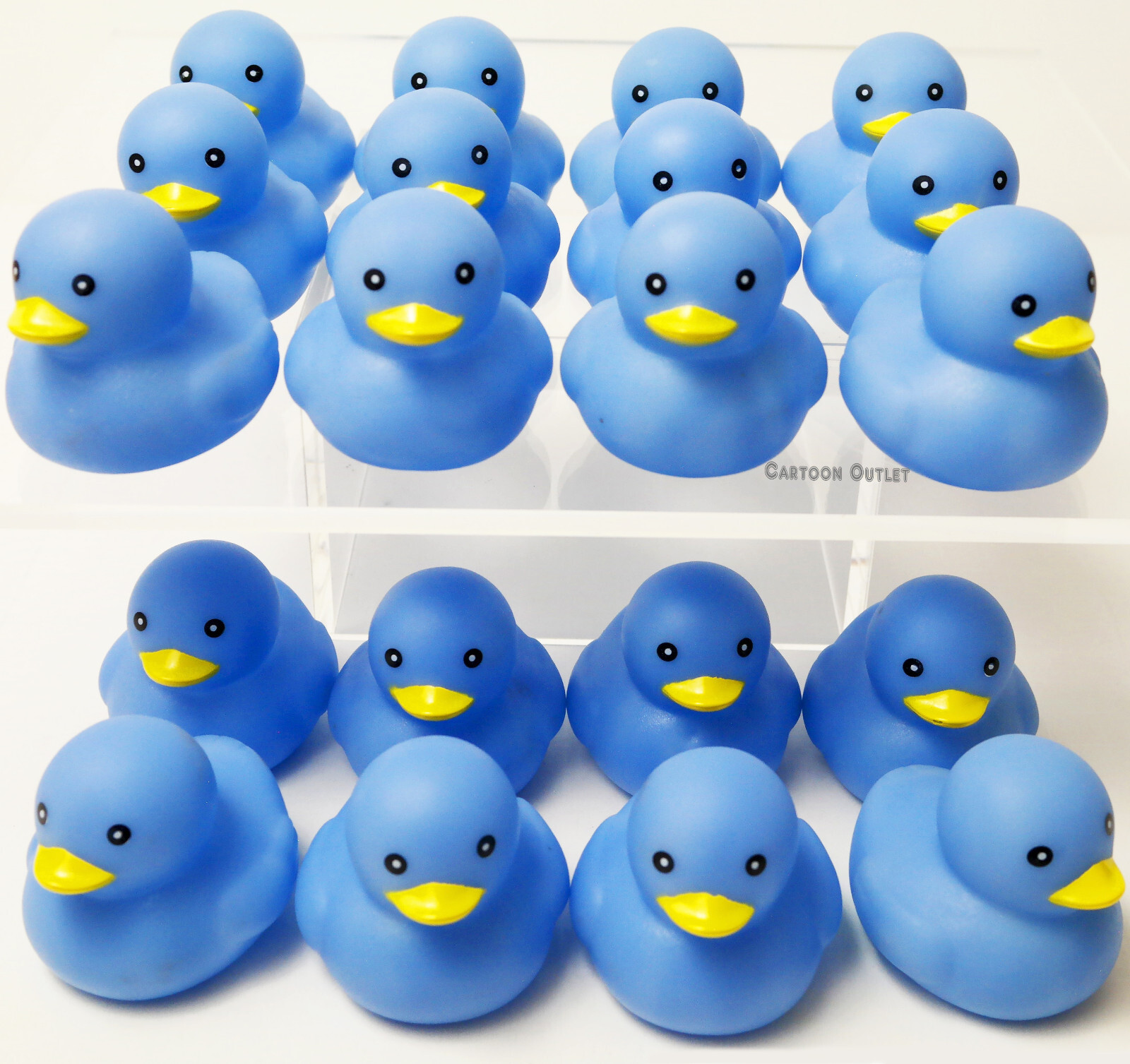 10 pc Baby Shower Blue Ducks Boy Party Favors Rubber Duckies Table Decoration
