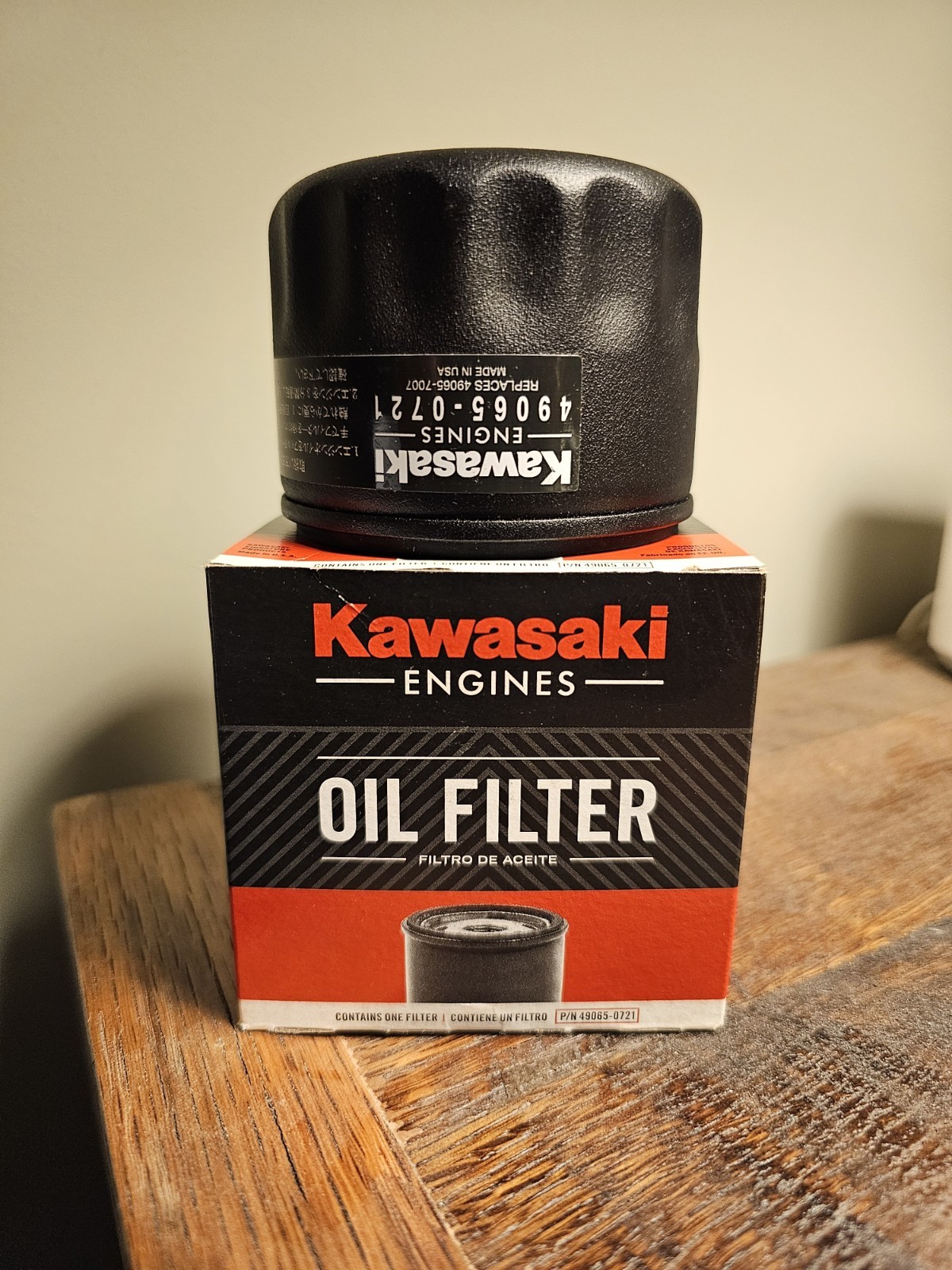 Pack of 2 Genuine (New) OEM Kawasaki 49065-0721 Oil Filter – Made in USA