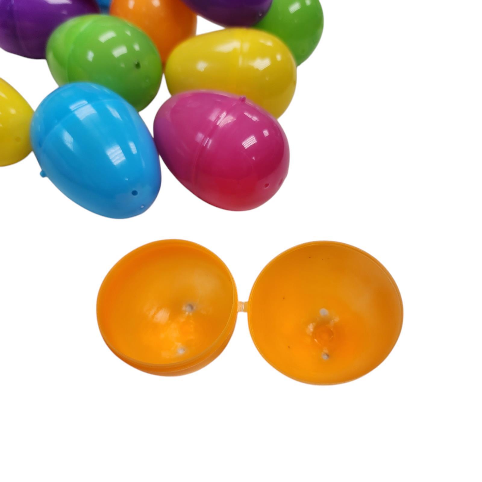 Fillable Plastic Easter Eggs Empty Hinged Egg Hunt 144 Total Eggs Multi-Color