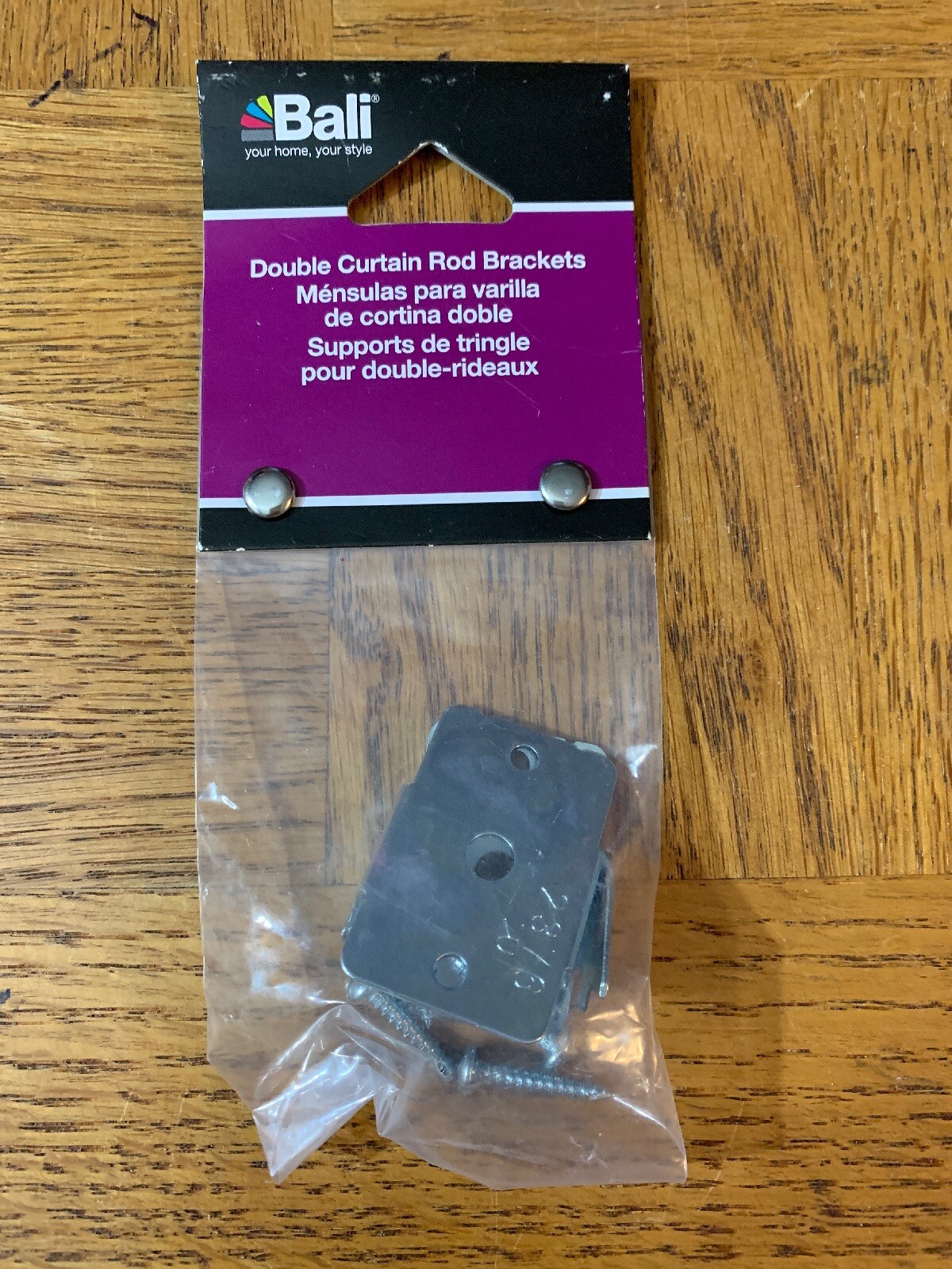Bali Double Curtain Rod Brackets