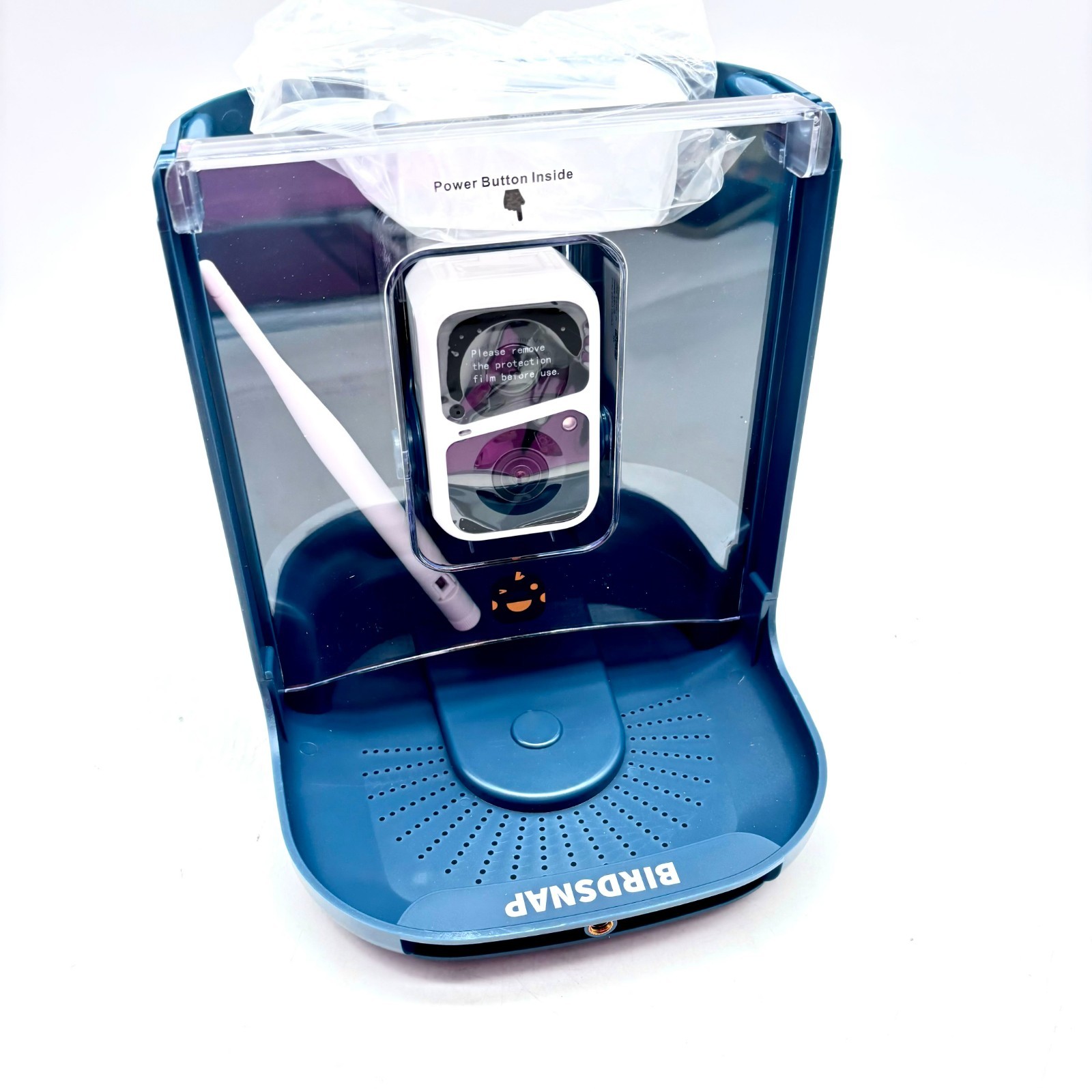 BirdSnap Solar Bird Feeder Camera with AI Bird Identification – Blue