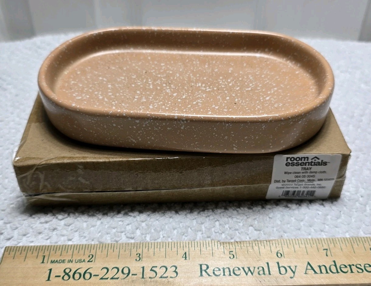 Room Essentials Decorative Tray 7×4 Inch Wipe Clean with Damp Cloth
