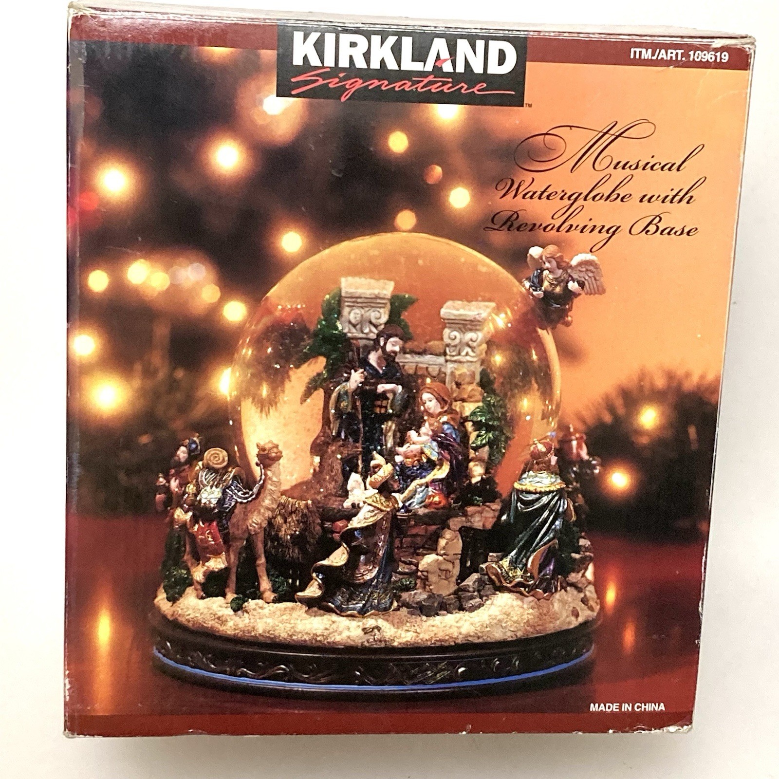Kirkland Musical Water Globe Revolving Base LED Light O Little Town of Bethlehem