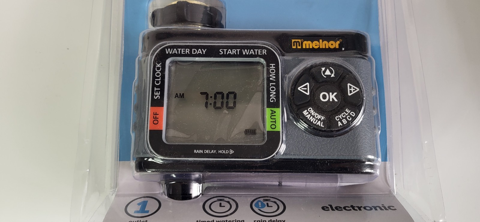 Melnor HydroLogic Automatic Water Timer 1- Zone Outlet – 4 Start Times – 5116643