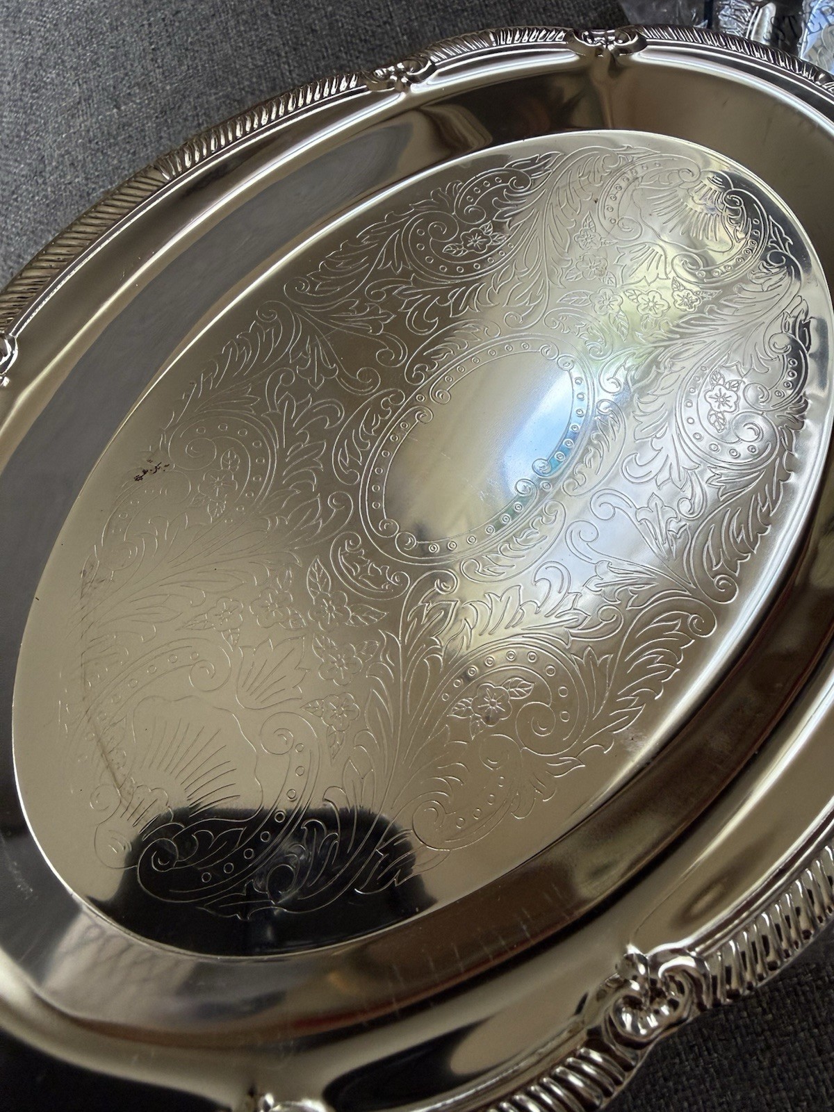 2 Oval Sterlingcraft Silver Co. Serving Trays in Original Packaging 9.5 x 6.5