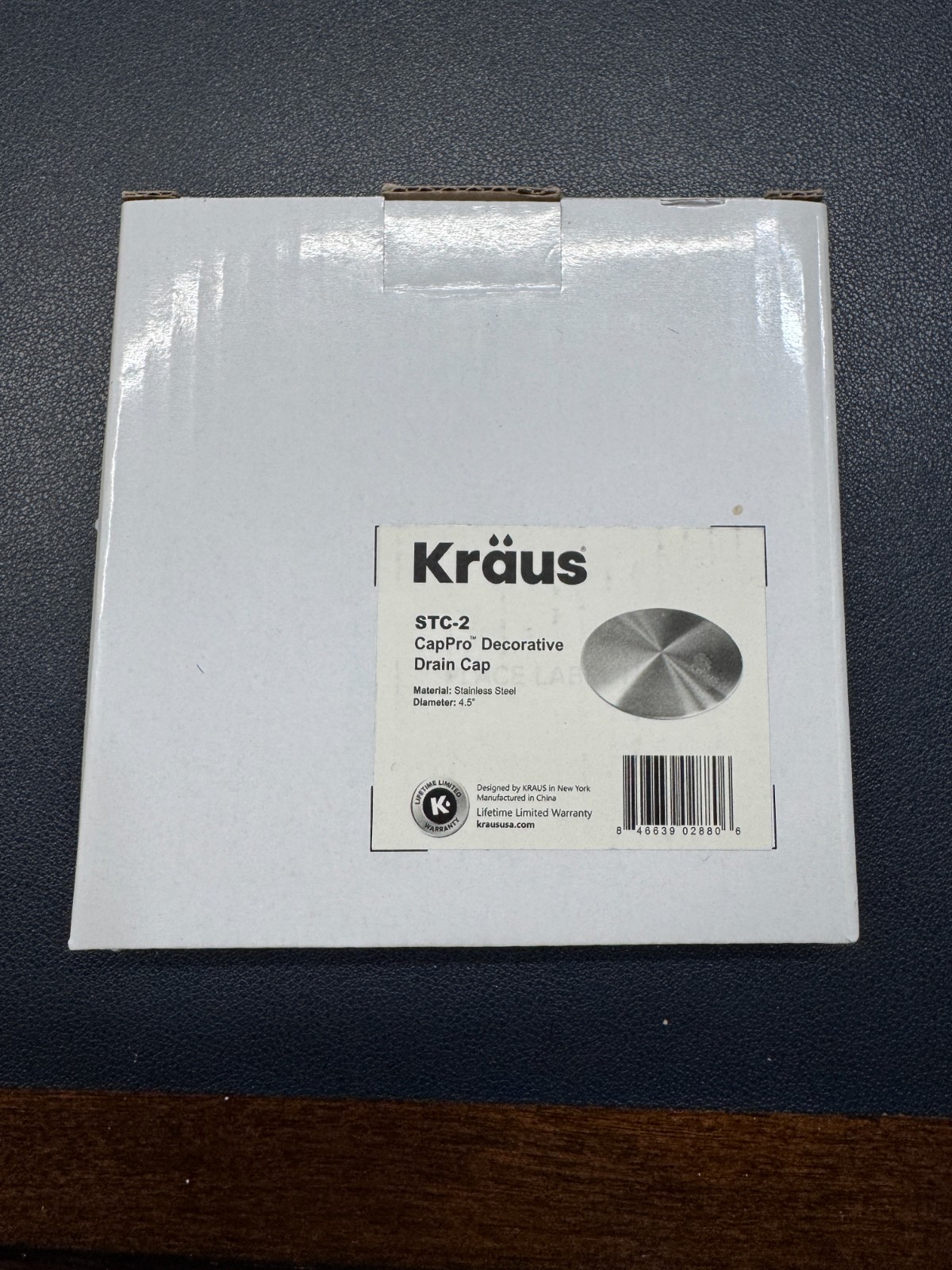 Kraus STC-2-C Cappro Removable Decorative Drain Cover, Stainless Steel NEW!!
