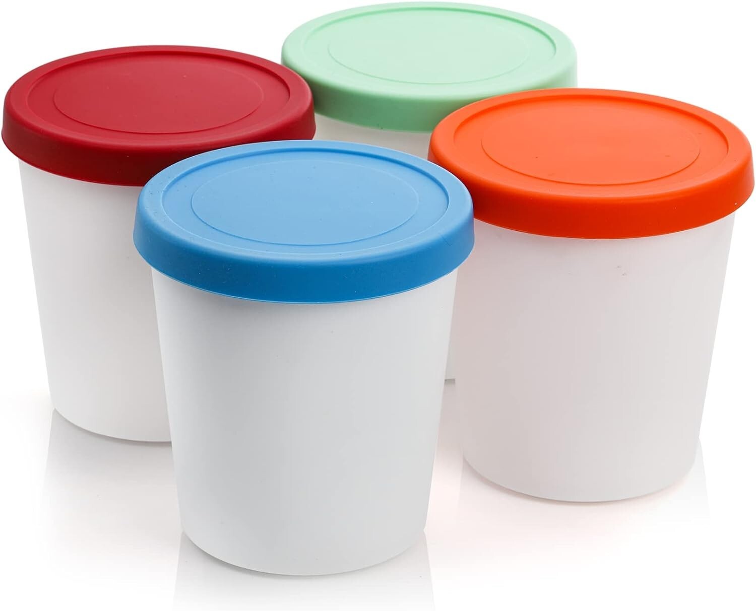 4 Pack Candy Containers, 1 Quart Storage Tubs with Silicone Lids – MULTI PURPOSE