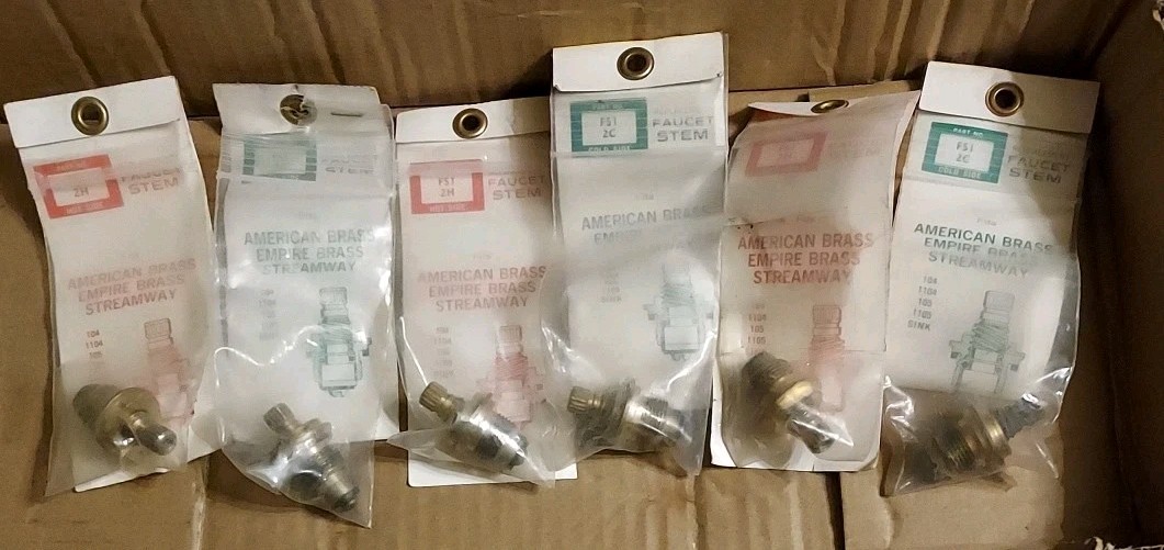 3 Sets GUNK Replacement Faucet Stem American Brass Empire Streamway FS1 2H & 2C