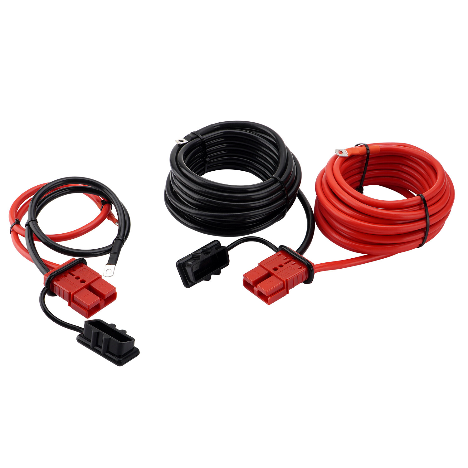 24FT Quick Disconnect Winch Power Cable, 6 AWG 6 Gauge Wiring For Winch Trailer
