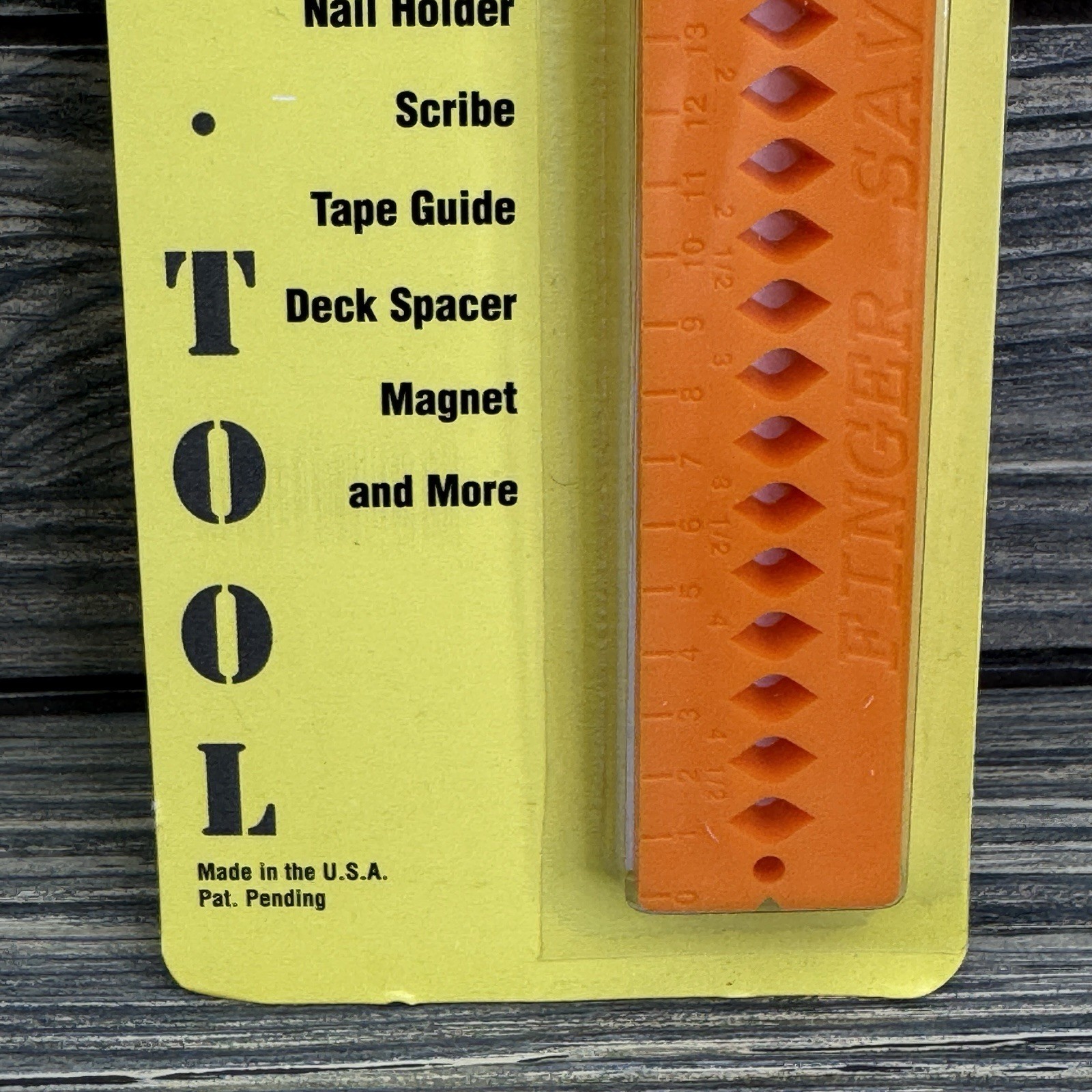 Finger Saver Plus Multi Tool Protector Saw Guide, Magnet, Tape, Deck Made In USA