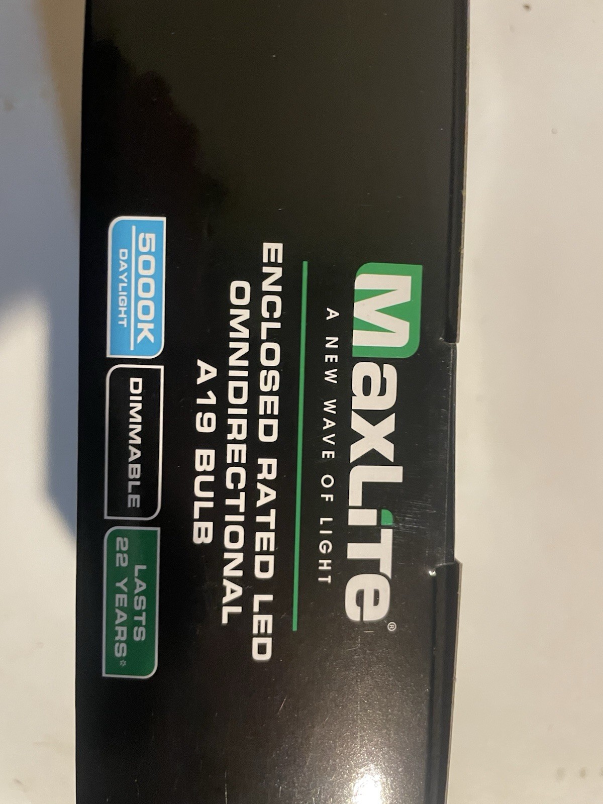 MaxLite E15A19D50/4P A19 100W Daylight 5000K Dimmable LED Bulbs – 4 Pack