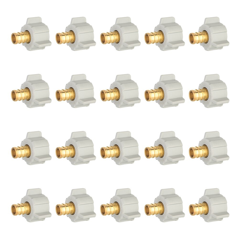 EFIELD 20 PCS 1/2″ Pex X 1/2″ Female NPT Swivel Crimp Brass Fittings, Lead Free